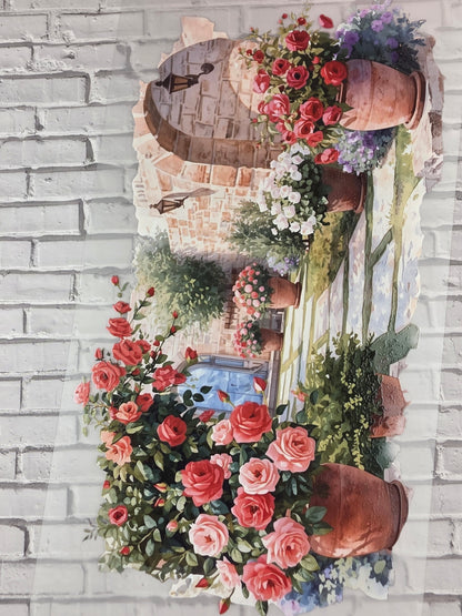 PET Tape XL 3D Stickerband Rosegarden 12cm x 1,50m