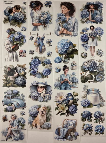 PET Tape 3D Stickerband Hydrangea 7cm x 1,50m
