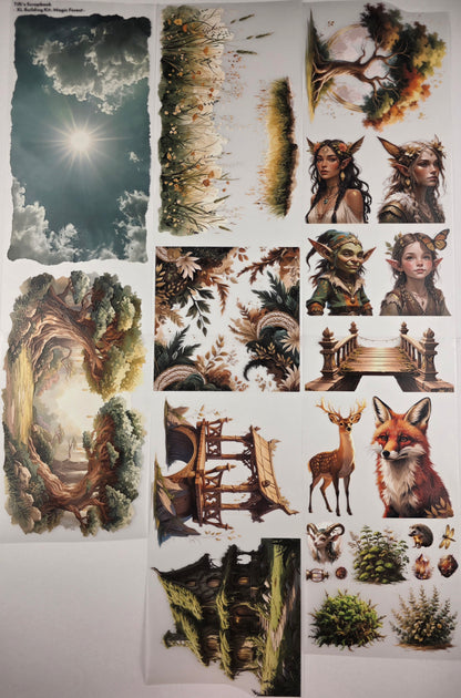 PET Tape XL 3D Stickerband Building Set Magic Forest 12cm x 1,50m