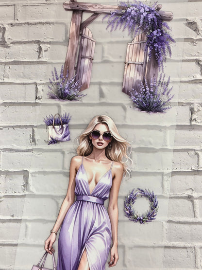 PET Tape 3D Stickerband Lavender 7cm x 1,50m