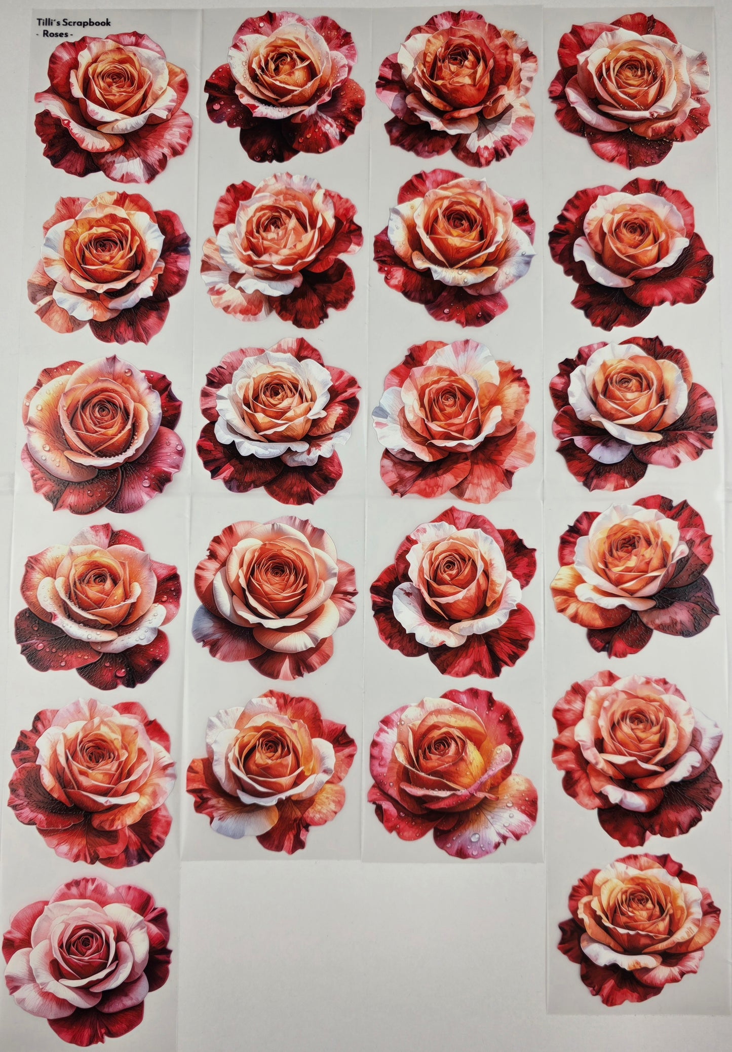 PET Tape 3D Stickerband Roses 7cm x 1,50m