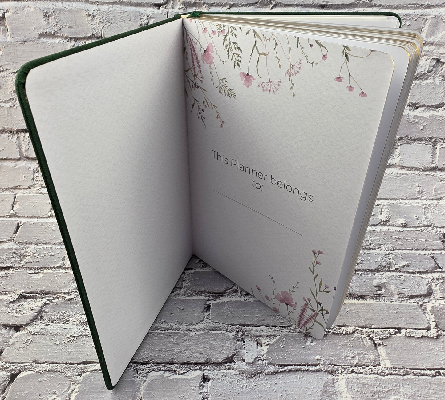 A5 Journal / Notebook / Scrapbook Grid Dot 96 Seiten (160gsm) Green Leaves
