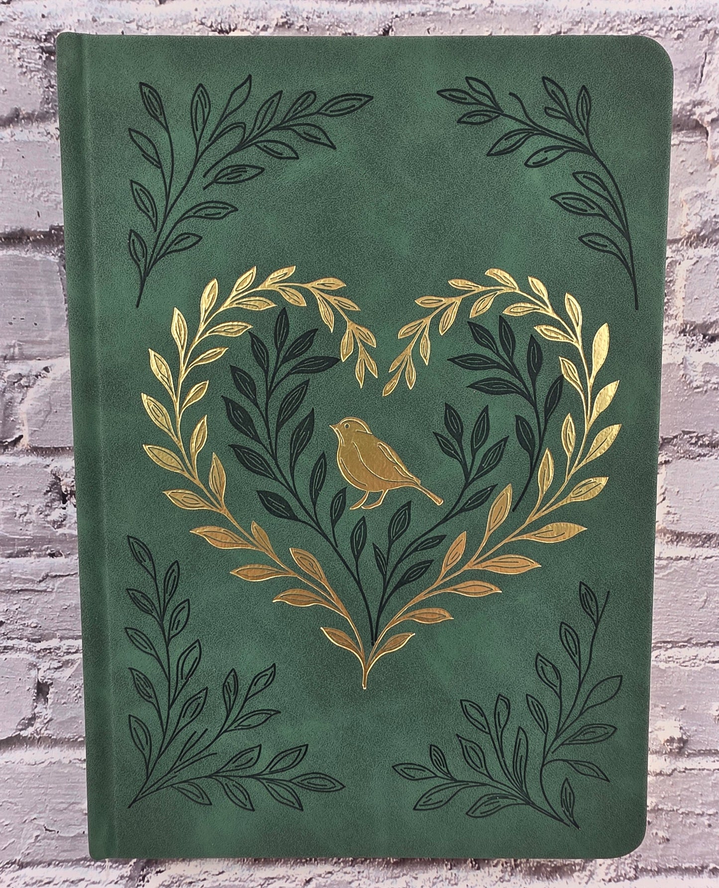 A5 Journal / Notebook / Scrapbook Grid Dot 96 Seiten (160gsm) Green Bird