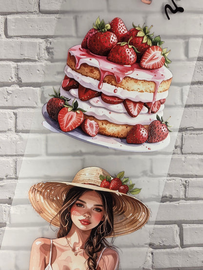 PET Tape 3D Stickerband Strawberry passion 7cm x 1,50m