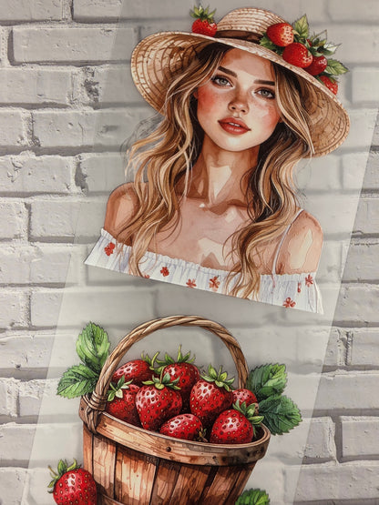 PET Tape 3D Stickerband Strawberry passion 7cm x 1,50m