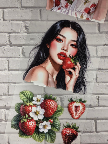 PET Tape 3D Stickerband Strawberry passion 7cm x 1,50m