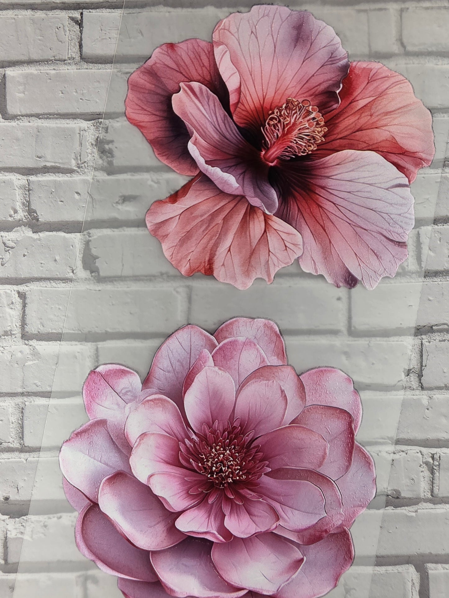 PET Tape 3D Stickerband Pink Flowers 7cm x 1,50m