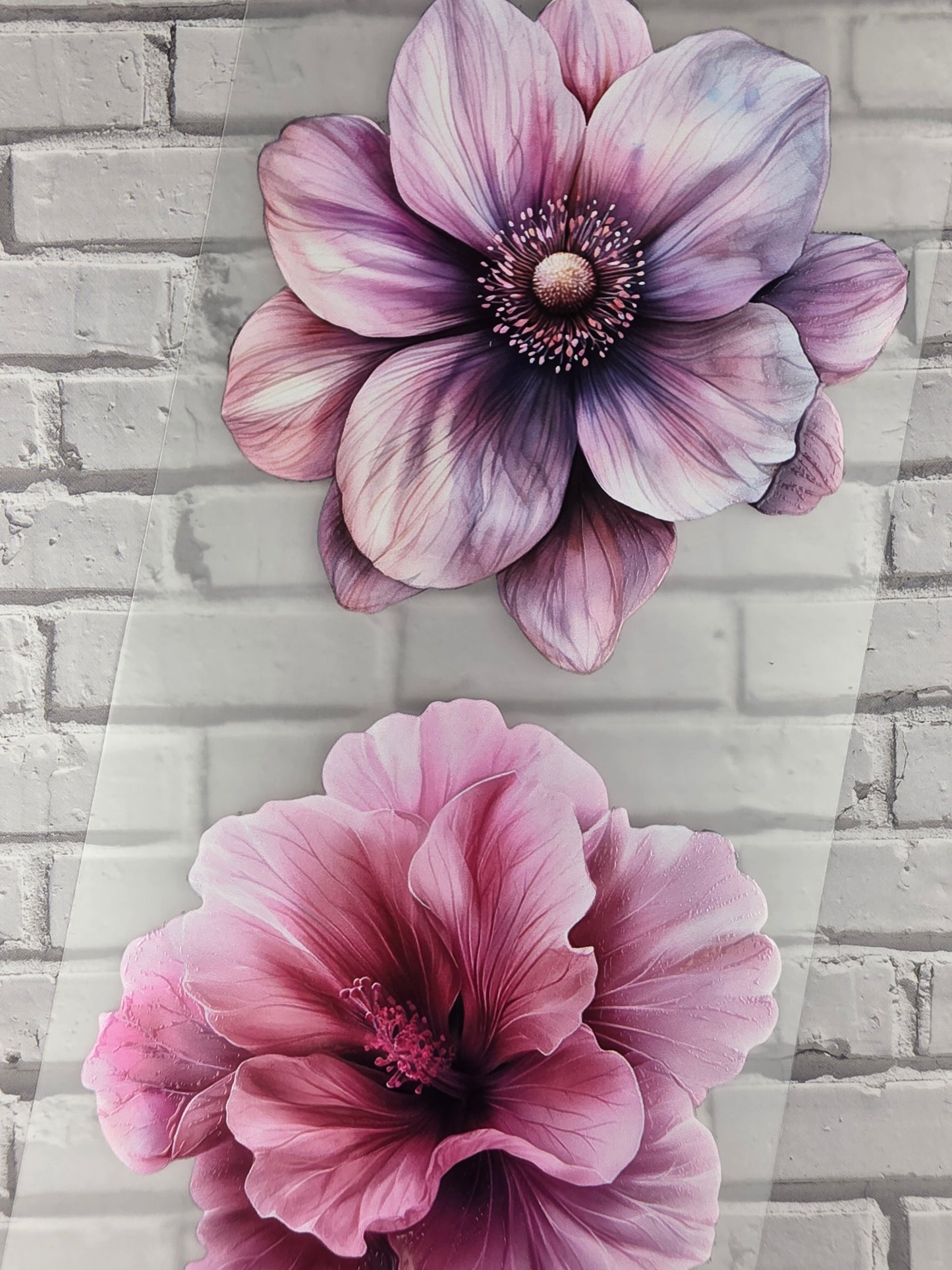 PET Tape 3D Stickerband Pink Flowers 7cm x 1,50m
