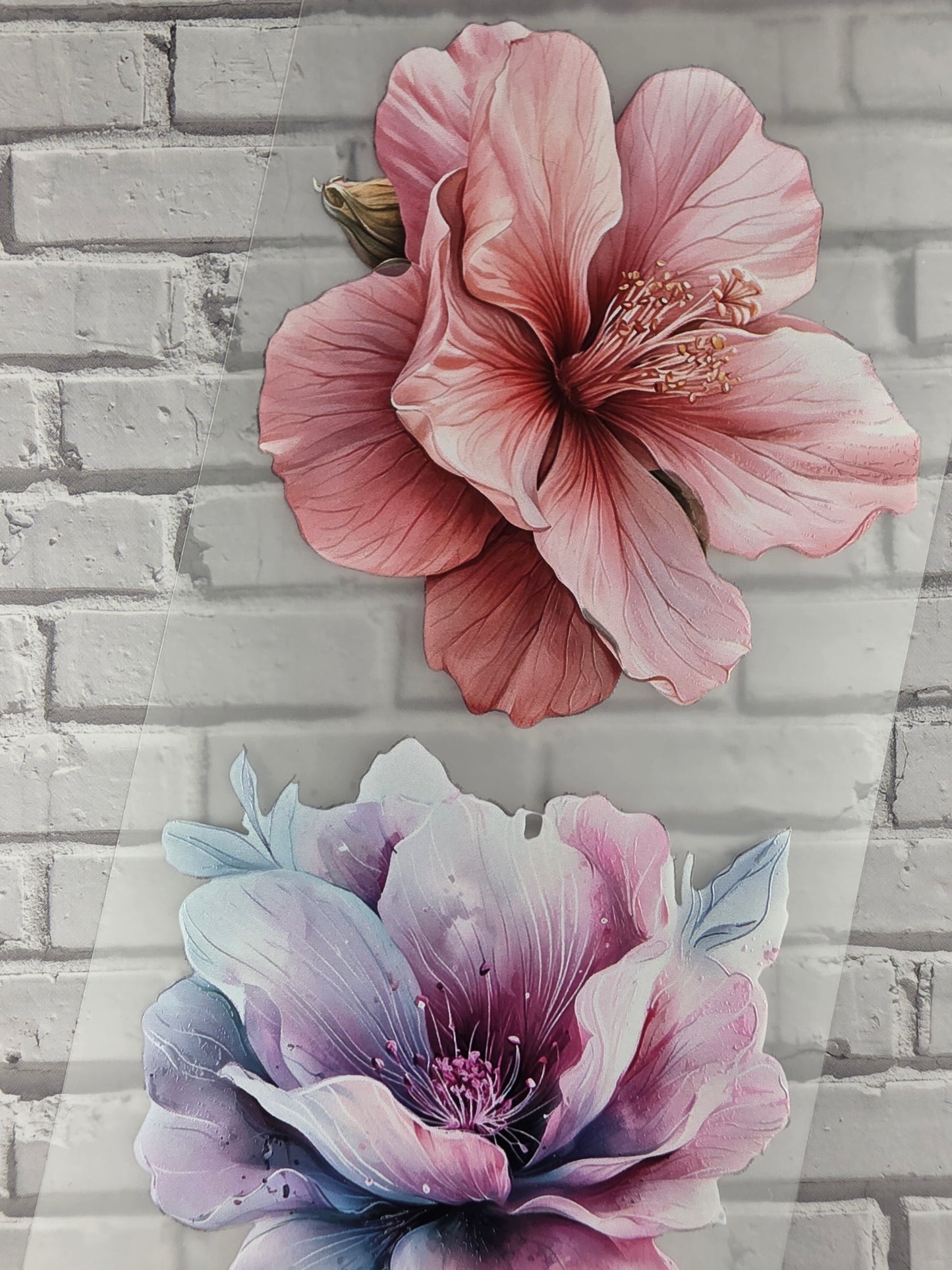 PET Tape 3D Stickerband Pink Flowers 7cm x 1,50m