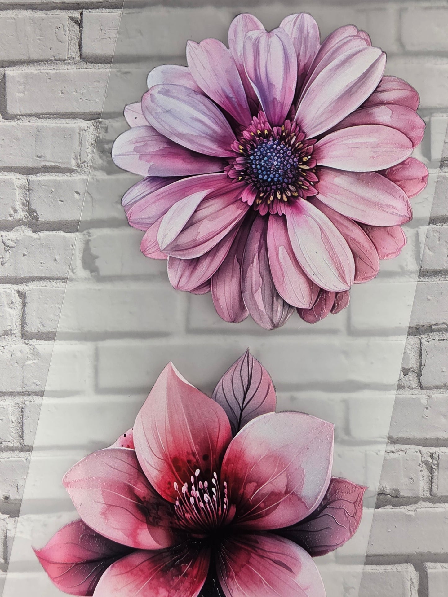 PET Tape 3D Stickerband Pink Flowers 7cm x 1,50m