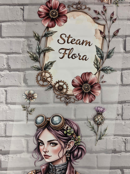 PET Tape 3D Stickerband Steampunk Flora 7cm x 1,50m