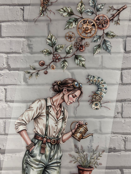 PET Tape 3D Stickerband Steampunk Flora 7cm x 1,50m