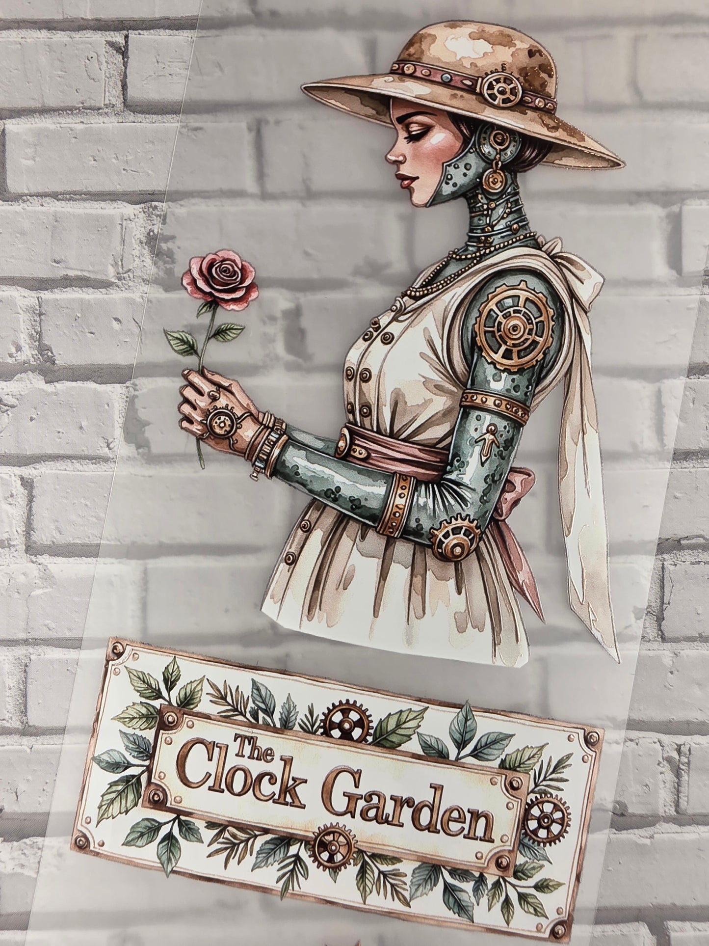 PET Tape 3D Stickerband Steampunk Flora 7cm x 1,50m