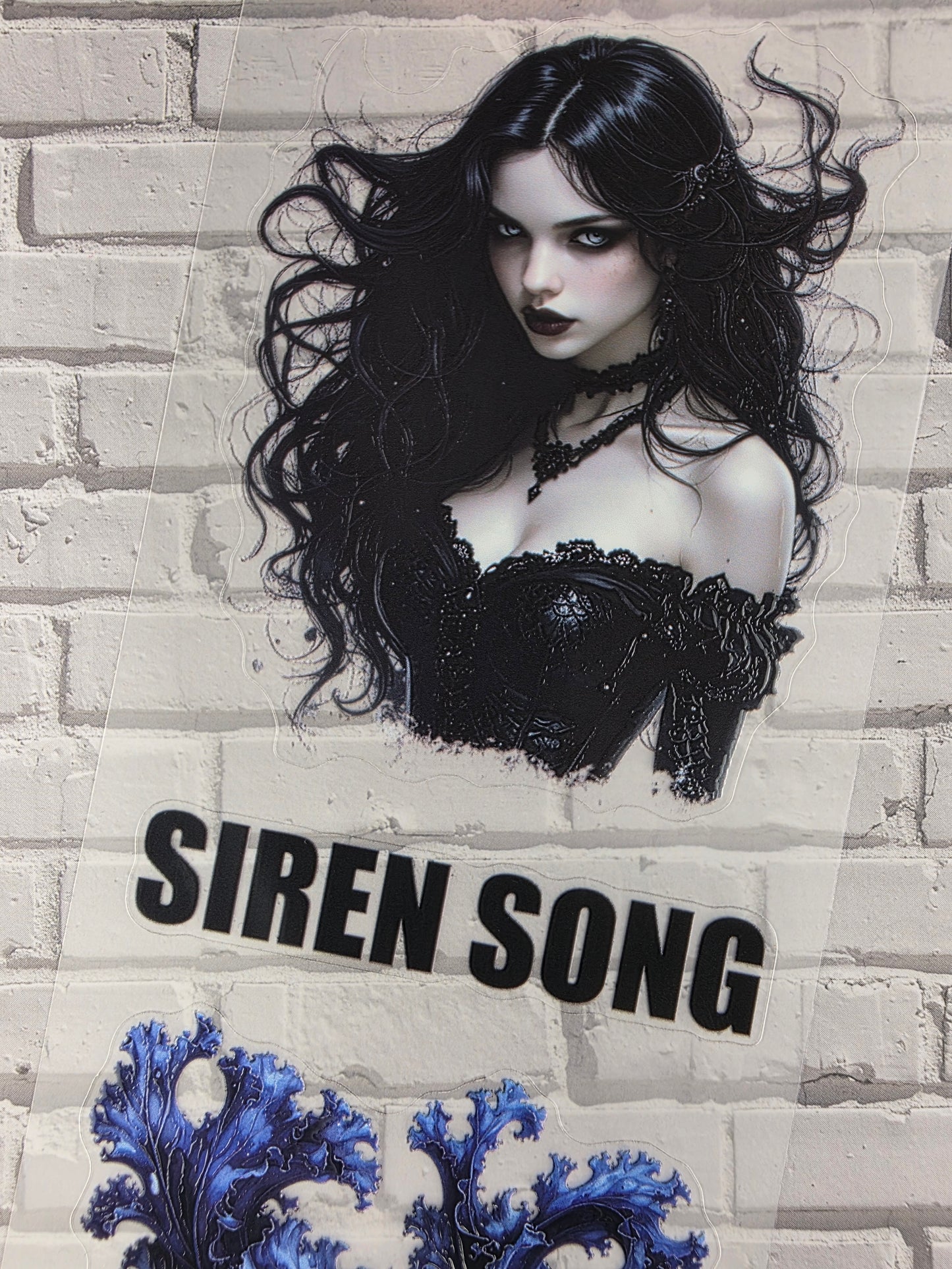 PET Tape 3D PRE-Cut Stickerband Blue Panda Journals Siren 7cm x 1,50m