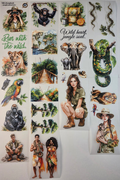 PET Tape 3D Stickerband Jungle adventure 7cm x 1,50m