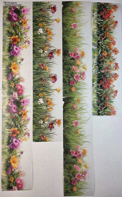 PET Tape 3D Stickerband Summer Grass border 7cm x 1,50m