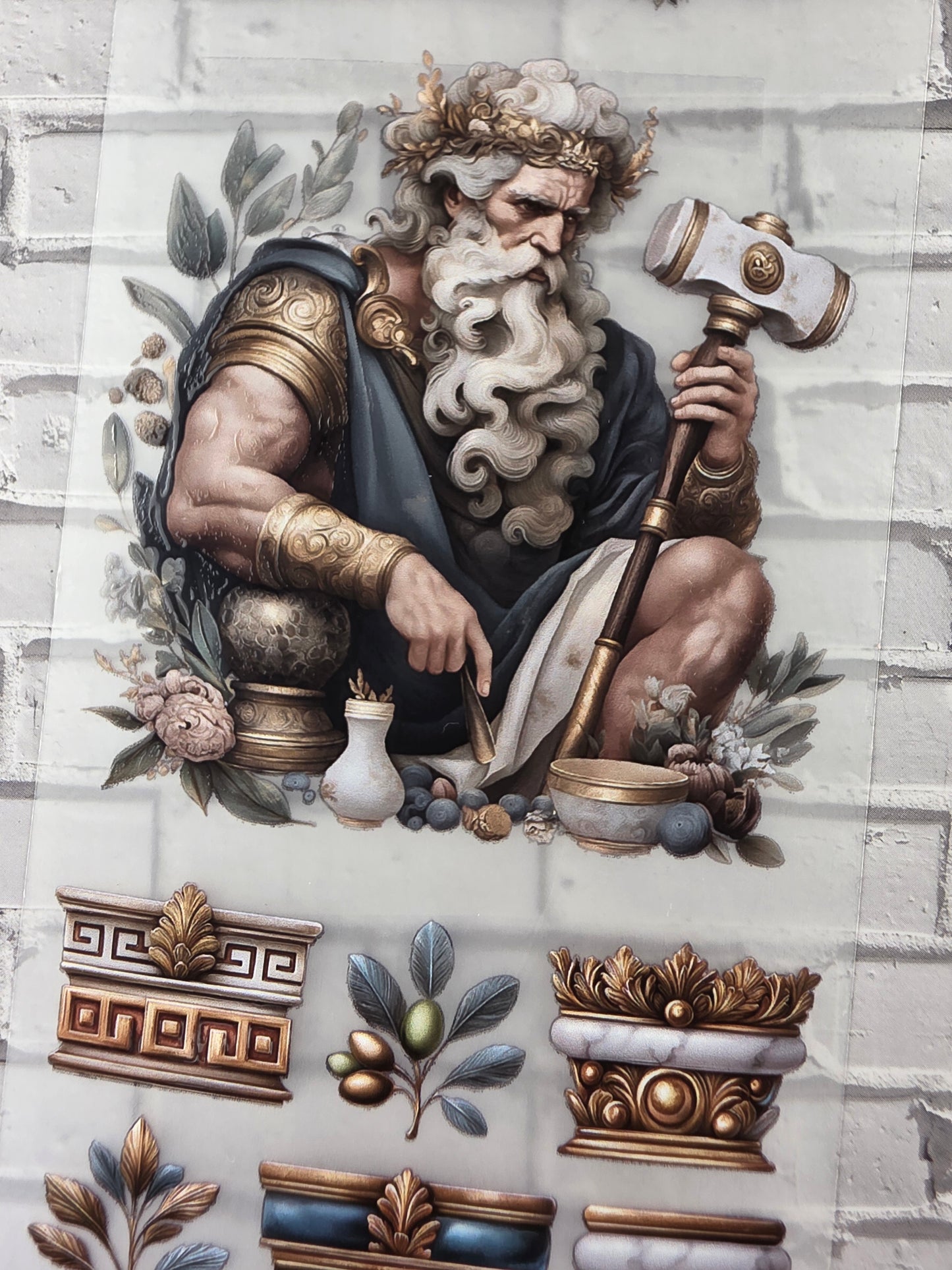 PET Tape 3D Stickerband NickisCollageArt Greek Mythologie 7cm x 1,50m