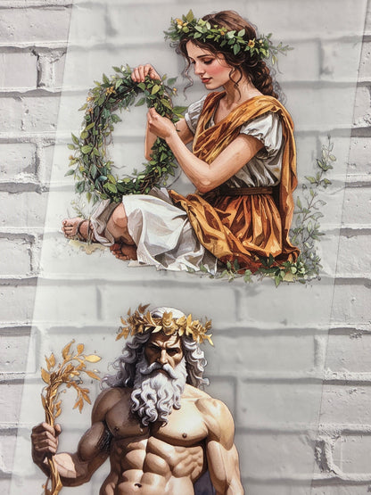 PET Tape 3D Stickerband NickisCollageArt Greek figures 7cm x 1,50m