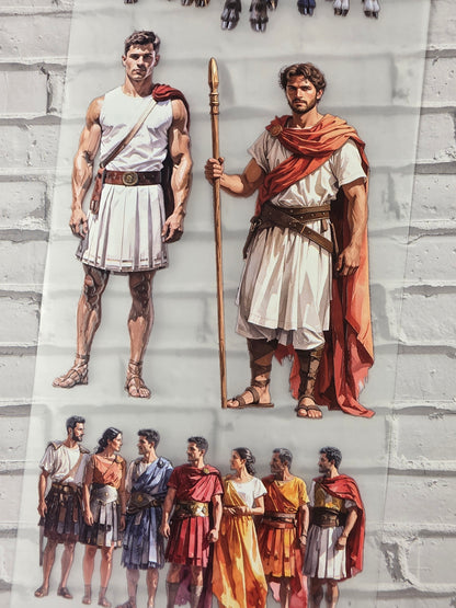 PET Tape 3D Stickerband NickisCollageArt Greek figures 7cm x 1,50m