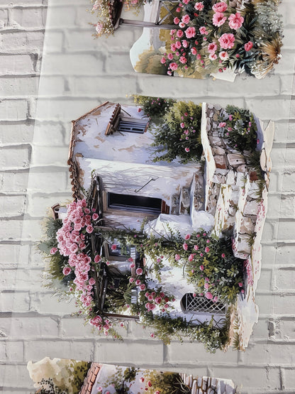 PET Tape XL 3D Stickerband NickisCollageArt Greek Houses 12cm x 1,50m