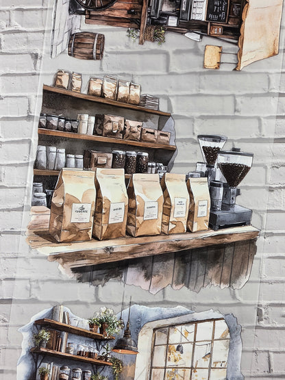 PET Tape XL 3D Stickerband Coffee Shop 12cm x 1,50m