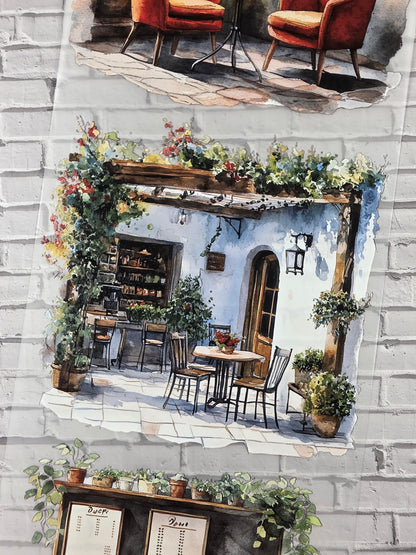 PET Tape XL 3D Stickerband NickisCollageArt Greek Houses 12cm x 1,50m