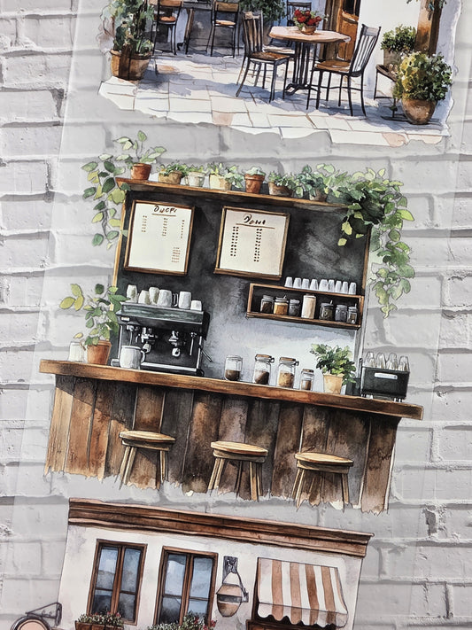 PET Tape XL 3D Stickerband Coffee Shop 12cm x 1,50m