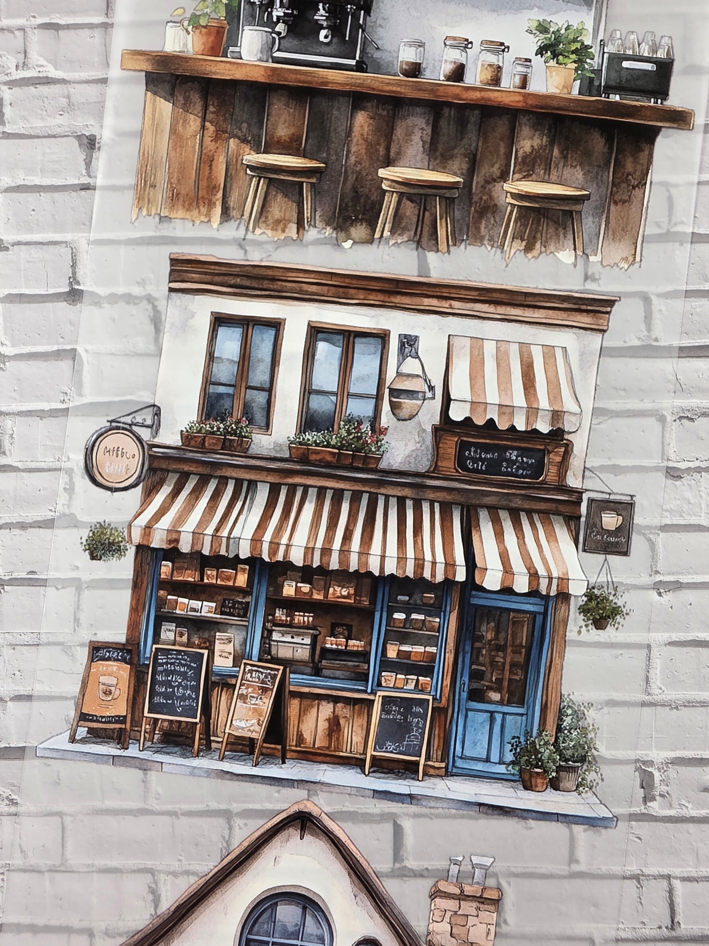 PET Tape XL 3D Stickerband Coffee Shop 12cm x 1,50m