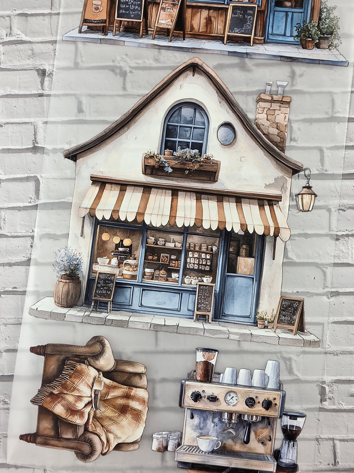 PET Tape XL 3D Stickerband Coffee Shop 12cm x 1,50m