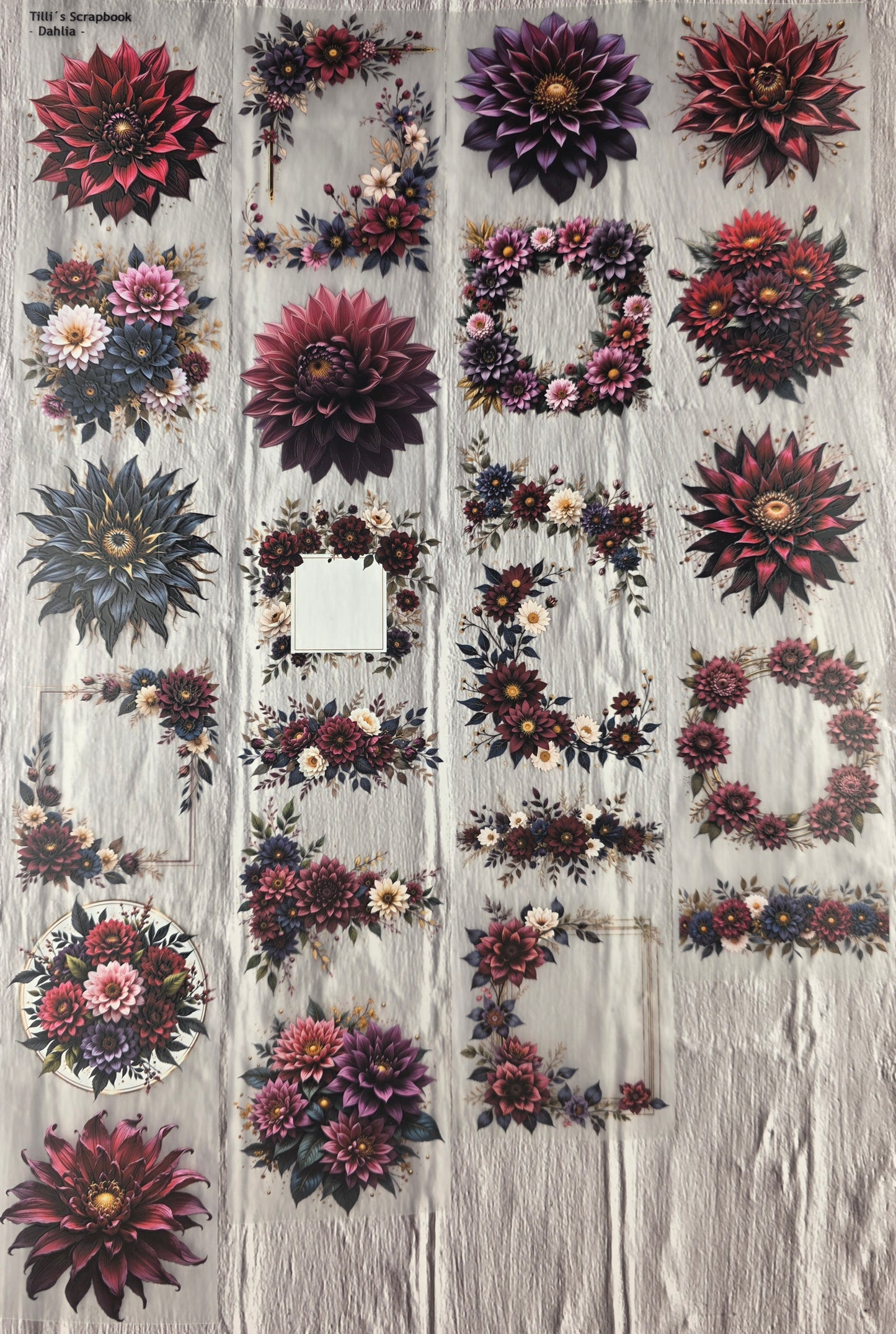 PET Tape 3D Stickerband Dahlia 7cm x 1,50m