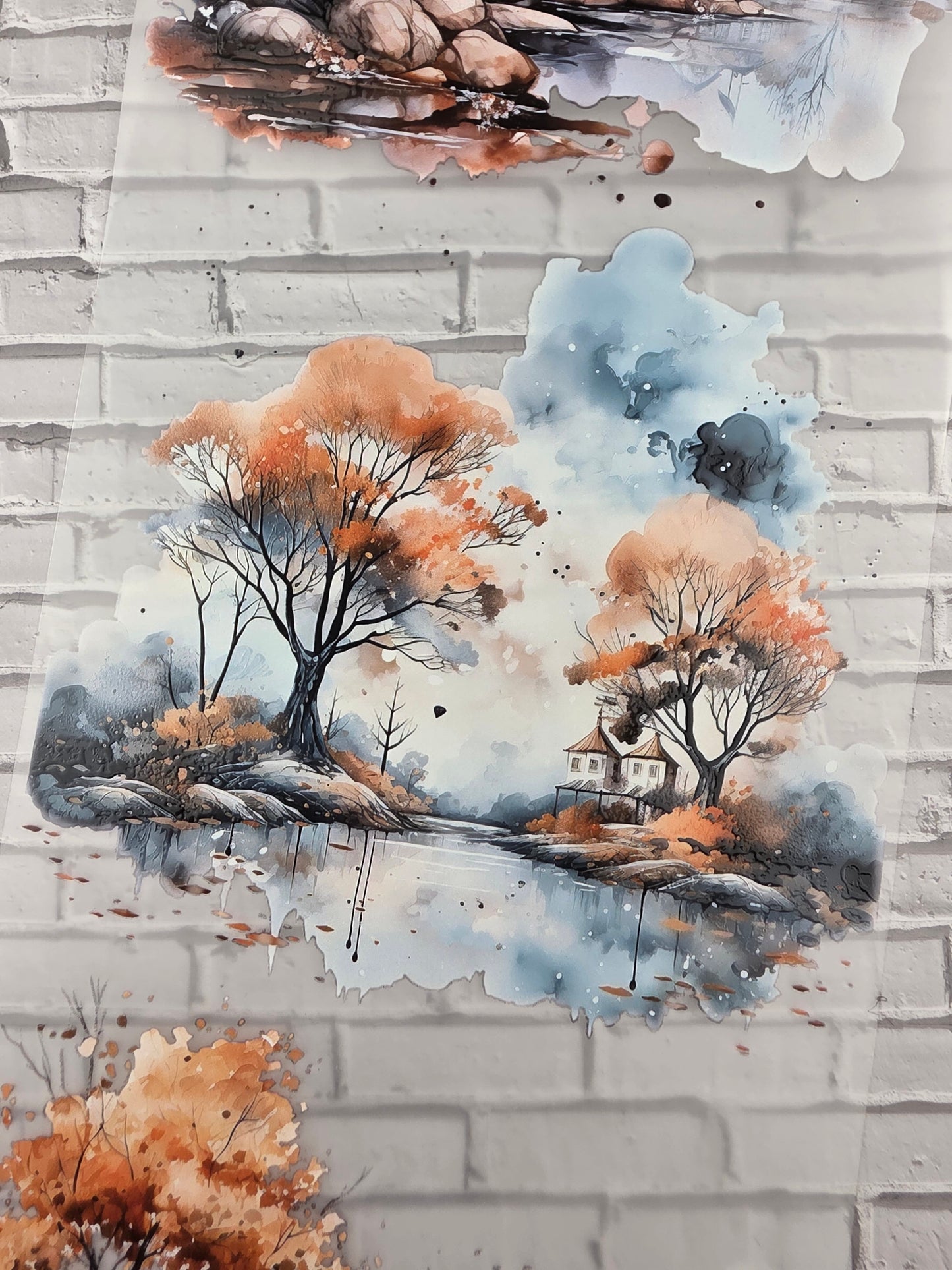 PET Tape XL 3D Stickerband Autumn Landscape 12cm x 1,50m