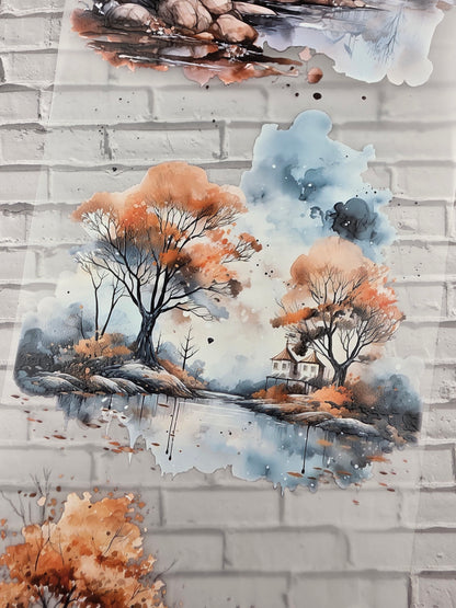 PET Tape XL 3D Stickerband Autumn Landscape 12cm x 1,50m