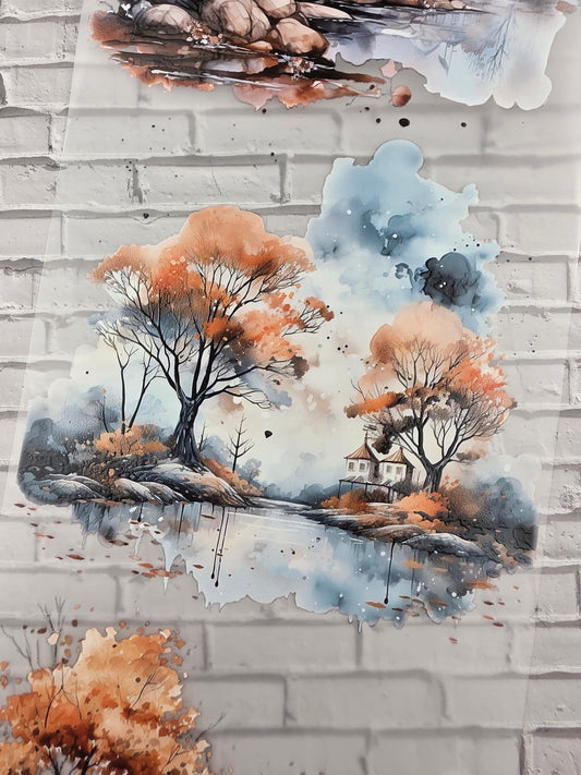 PET Tape XL 3D Stickerband Autumn Landscape 12cm x 1,50m