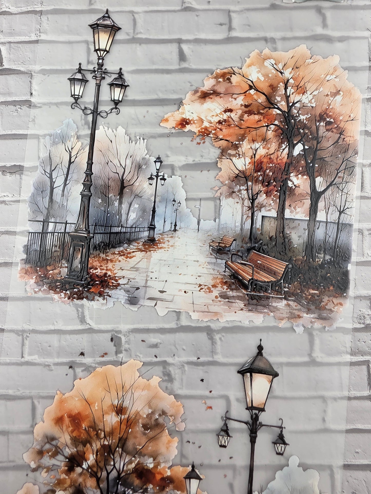 PET Tape XL 3D Stickerband Autumn Landscape 12cm x 1,50m