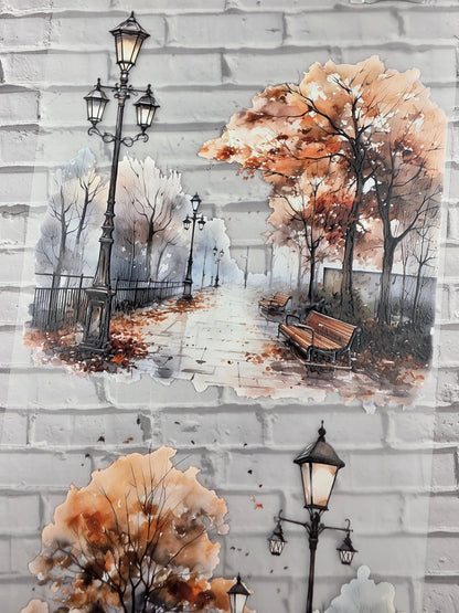 PET Tape XL 3D Stickerband Autumn Landscape 12cm x 1,50m