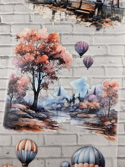 PET Tape XL 3D Stickerband Autumn Landscape 12cm x 1,50m