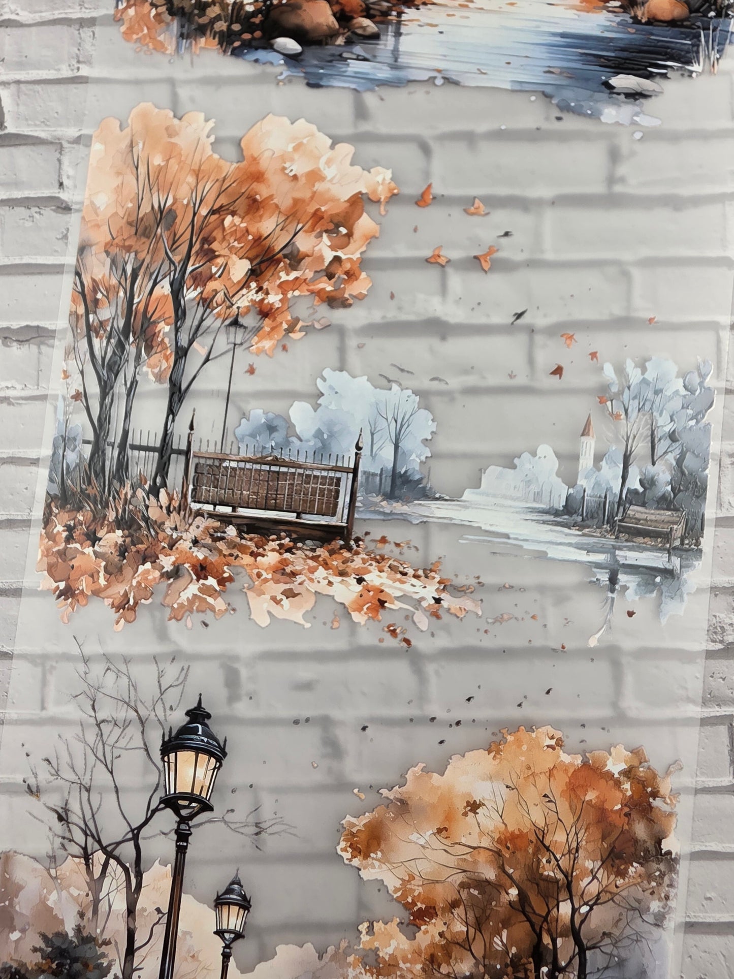 PET Tape XL 3D Stickerband Autumn Landscape 12cm x 1,50m