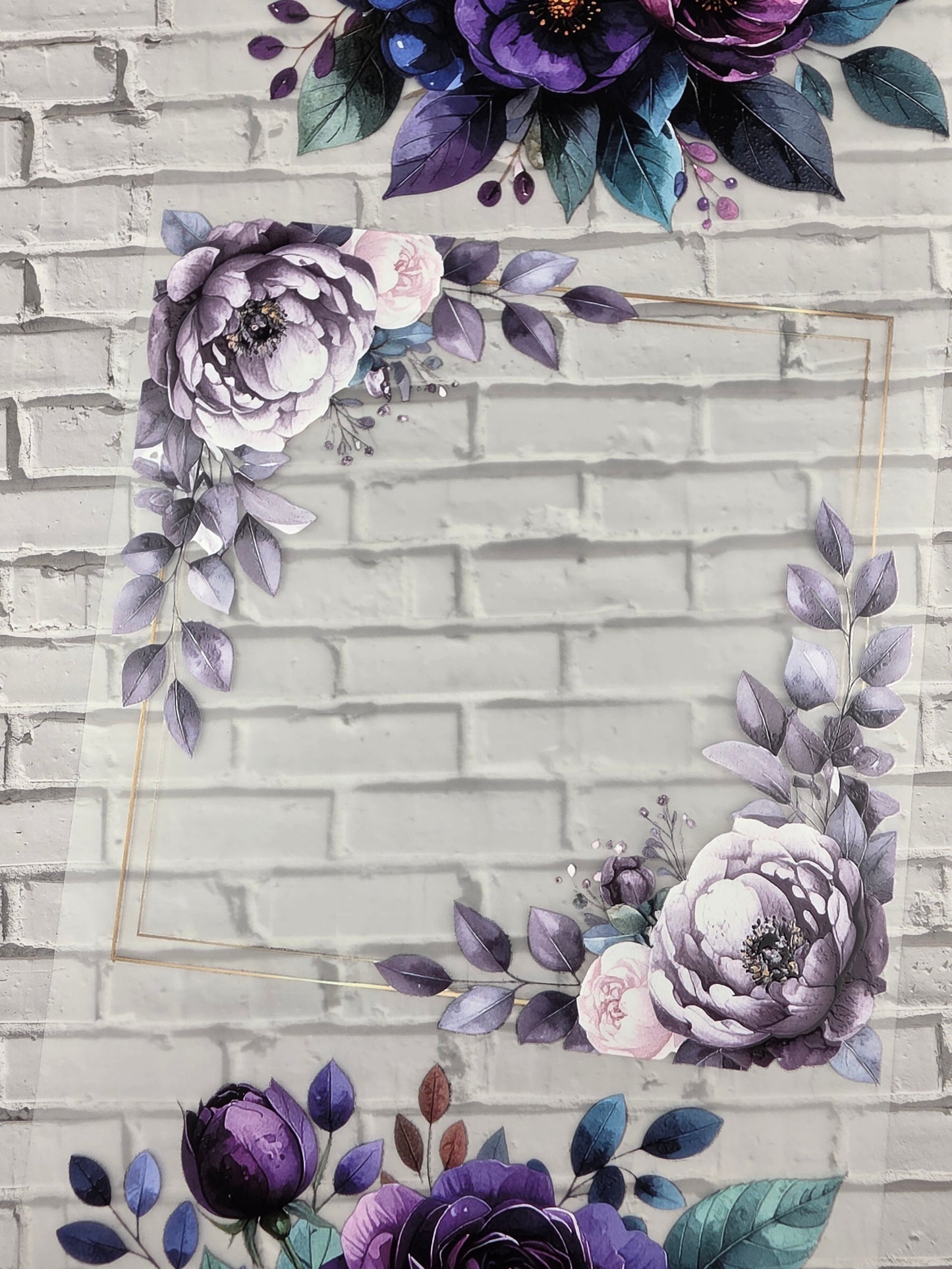 PET Tape XL 3D Stickerband Italien Plum Flowers 12cm x 1,50m