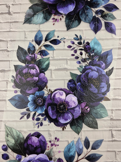 PET Tape XL 3D Stickerband Italien Plum Flowers 12cm x 1,50m