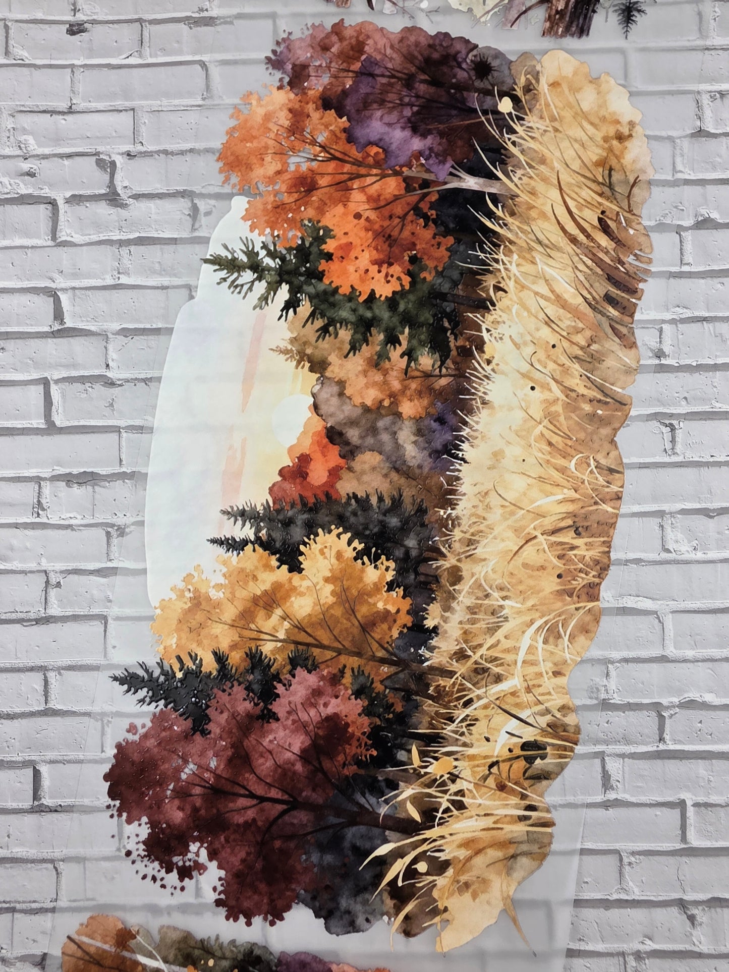 PET Tape XL 3D Stickerband Autumn Forest backgrounds 12cm x 1,50m