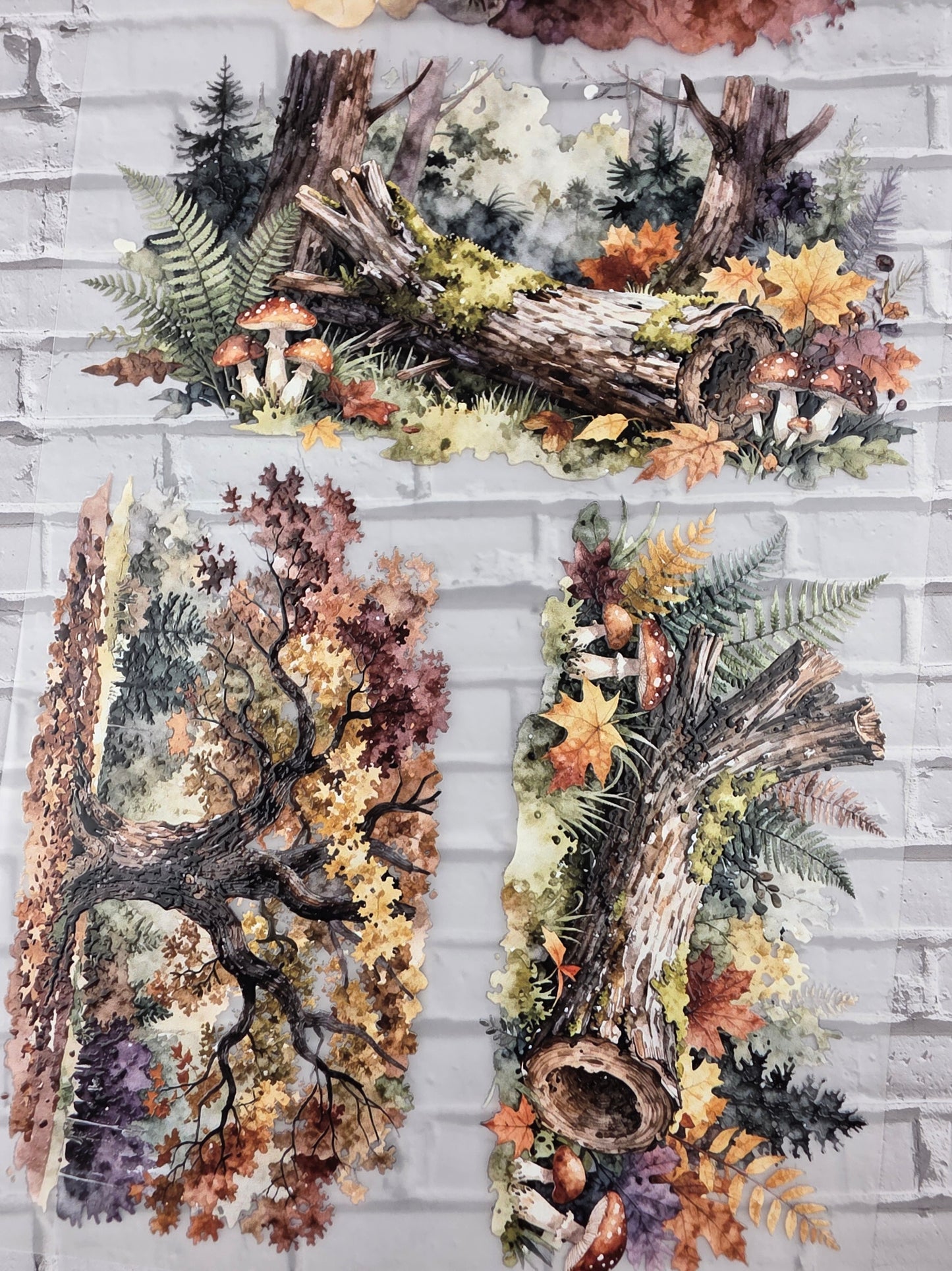 PET Tape XL 3D Stickerband Autumn Forest backgrounds 12cm x 1,50m