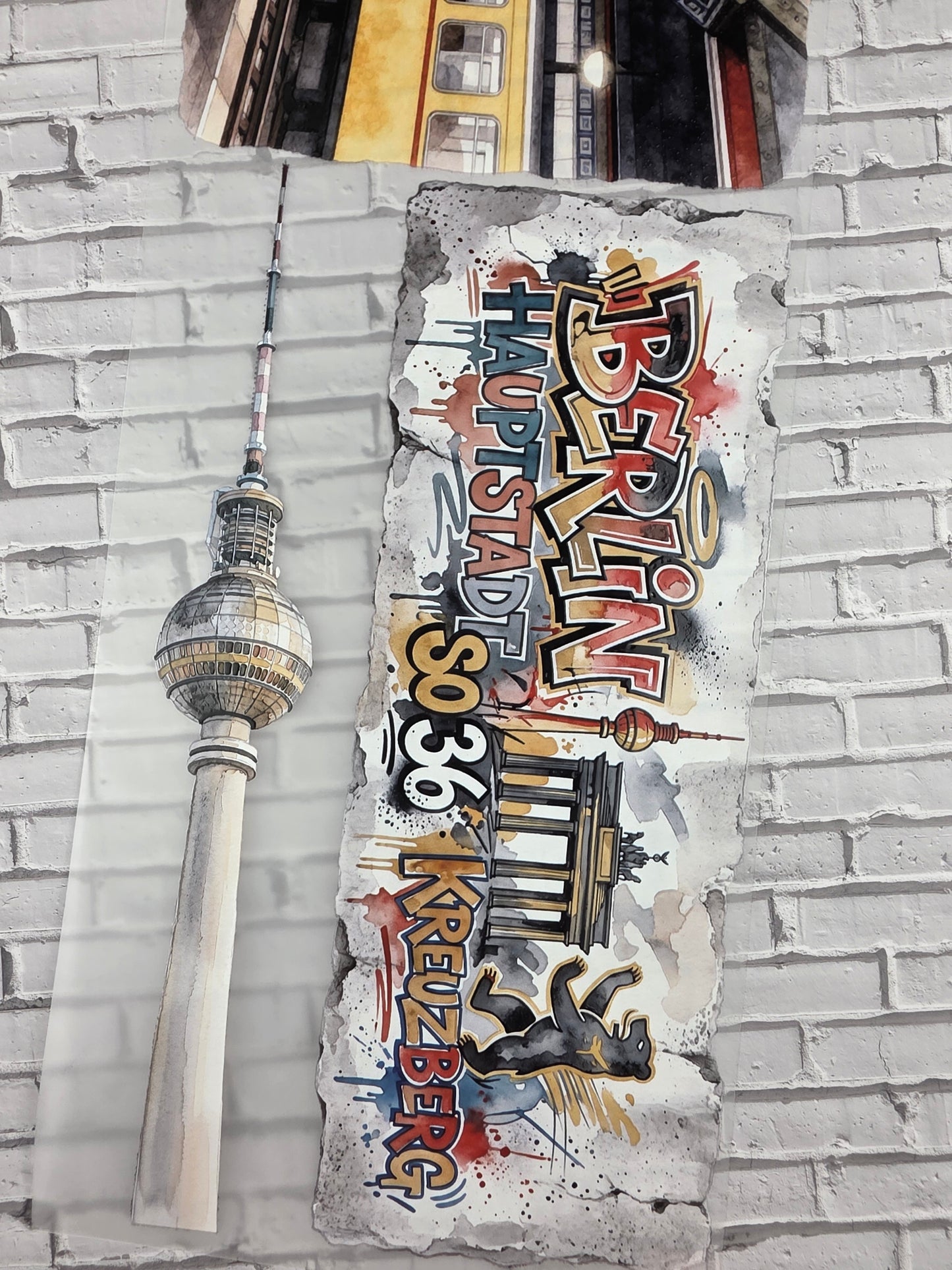 PET Tape XL 3D Stickerband Berlin backgrounds 12cm x 1,50m