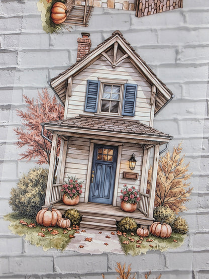 PET Tape XL 3D Stickerband Autumn Country Houses 12cm x 1,50m