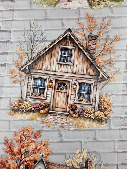 PET Tape XL 3D Stickerband Autumn Country Houses 12cm x 1,50m