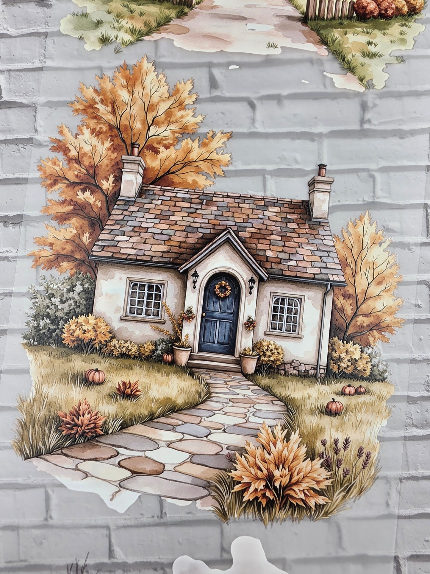 PET Tape XL 3D Stickerband Autumn Country Houses 12cm x 1,50m