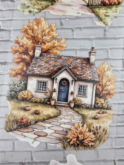 PET Tape XL 3D Stickerband Autumn Country Houses 12cm x 1,50m