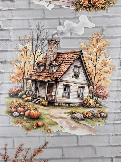 PET Tape XL 3D Stickerband Autumn Country Houses 12cm x 1,50m