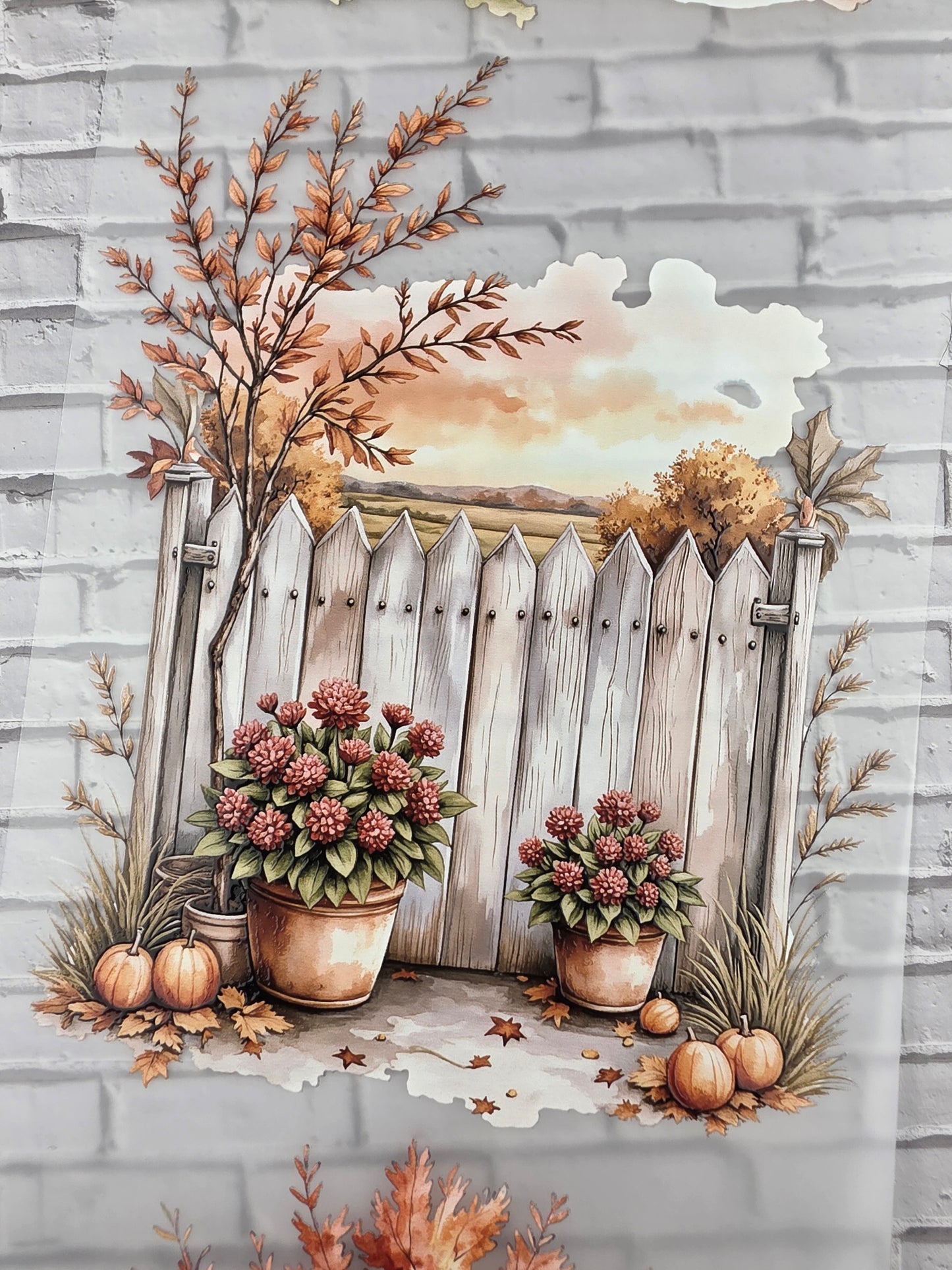 PET Tape XL 3D Stickerband Autumn Country Houses 12cm x 1,50m