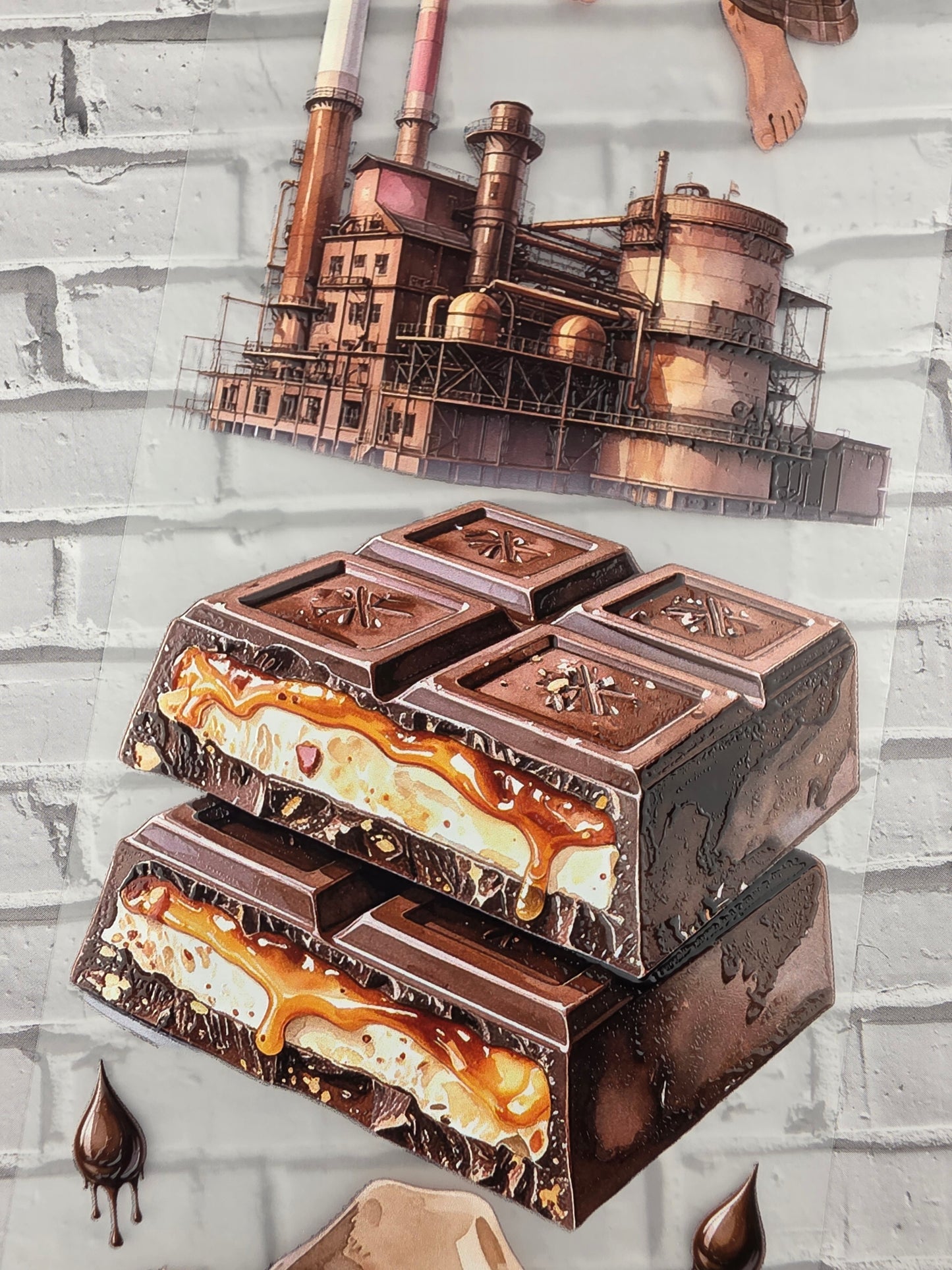 PET Tape 3D Stickerband Chocolate Factory 7cm x 1,50m