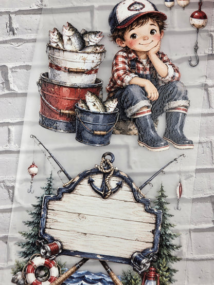 PET Tape 3D Stickerband Rustic Fishing Camp 7cm x 1,50m